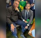 Jair Bolsonaro ao lado de Andr&eacute; Fernandes.
