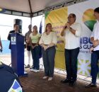 Prefeito Mano Medeiros durante a inaugura&ccedil;&atilde;o.