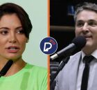 Michelle Bolsonaro e Luciano Zucco