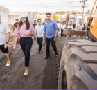 Mirella Almeida vistoria obras.