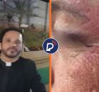 Padre acusado e mulher que sofreu agress&atilde;o.