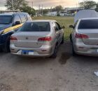 Carro clonado identificado pela equipe da PRF.