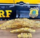Ouro apreendido pela PRF.