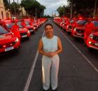 Raquel Lyra com viaturas do CBMPE.