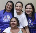 Raquel Lyra ao lado de Michele Collins