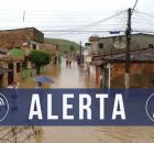 Cidade ap&oacute;s inunda&ccedil;&atilde;o do rio Amaraji.