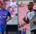 Jogadores do Barra e Santa Cruz antes da primeira final da S&eacute;rie D 2025.