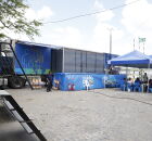 Carreta da Mulher pronta para o atendimento.