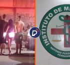 Local no centro do Recife onde suspeito foi morto e IML.