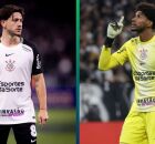 Garro e Hugo Souza em campo contra o Athletico PR.