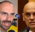 Eduardo Bolsonaro e Alexandre de Moraes.