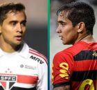 Everton Felipe com a camisa do S&atilde;o Paulo e Sport Recife.