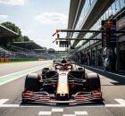 Max Verstappen acelerando em Monza: 1min18s792, volta mais r&aacute;pida da hist&oacute;ria da F1 na classifica&ccedil;&atilde;o do GP da It&aacute;lia.
