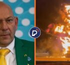 Luciano Hang e inc&ecirc;ndio em est&aacute;tua.