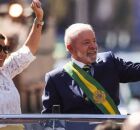 Janja e Lula no desfile de 7 de setembro.