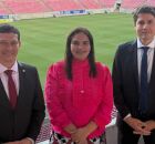 Michele Collins e defensor p&uacute;blico-geral do Estado, Henrique Seixas. 