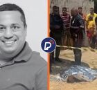 Ex-candidato a vereador Gustavo Bezerra e cena do crime.