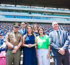 Raquel Lyra comanda aula da segunda turma da PMPE.
