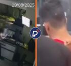 Momento do furto e pris&atilde;o do criminoso, no Recife.