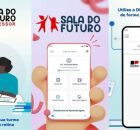 A plataforma digital Sala do Futuro integra alunos, professores e respons&aacute;veis.