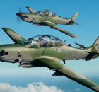 Avi&atilde;o Super Tucano da Embraer.
