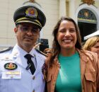 Raquel Lyra com comandante-geral da PM-PE