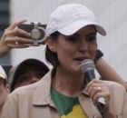 Michelle Bolsonaro chora em manifesta&ccedil;&atilde;o na paulista