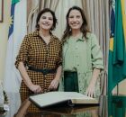 Governadora Raquel Lyra transmite cargo &agrave; vice-governadora Priscila Krause.