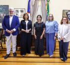 Governadora em exerc&iacute;cio Priscila Krause recebe embaixadora da Alemanha.