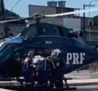 Helic&oacute;ptero da PRF &eacute; acionado para ajudar no socorro das v&iacute;timas do desabamento de casas em Olinda.