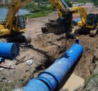 Obra da Compesa em Adutora do Agreste.