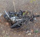 Motocicleta onde casal estava.