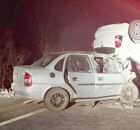 Resultado da colis&atilde;o entre os carros.