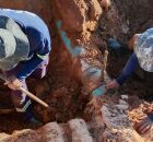 Opera&ccedil;&atilde;o da Compesa em Adutora do Oeste.