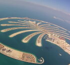 Ilha artificial Palm Jumeirah em Dubai. 