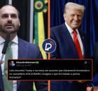 Eduardo Bolsonaro, Trump e Lula.