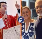 Padre processado e Gilberto Gil ao lado da filha Preta.