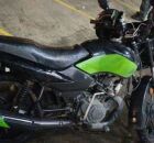 Motocicleta envolvida no acidente.