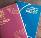 Passaportes de Portugal e Brasil.