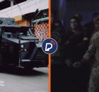 Blindado da PMERJ e policiais do BOPE.