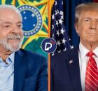 Presidentes Lula e Trump.