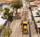 Obra da Compesa no bairro do Ipsep.
