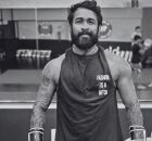 Lutador Godofredo Pepey em academia.