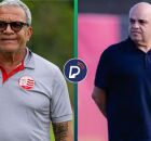 H&eacute;lio dos Anjos, t&eacute;cnico do N&aacute;utico, e Yuri Rom&atilde;o, presidente do Sport.