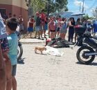 Local onde jovem morreu ap&oacute;s colidir com &ocirc;nibus.