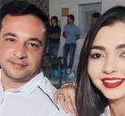 Juiz de Ouricuri ao lado da esposa Maria Nat&aacute;lia, autora do disparo.