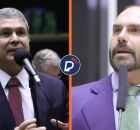 Lindbergh Farias e Eduardo Bolsonaro.