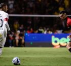 Neymar em campo contra o Sport no primeiro turno do Brasileir&atilde;o.