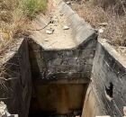 Bueiro onde pedreiro caiu ap&oacute;s perder controle da motocicleta.