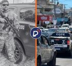 Policial que morreu e cortejo feito por viaturas da PRF, pol&iacute;cias civis e militares.